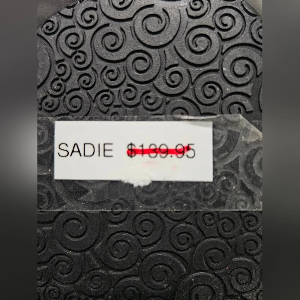 NWB Steve Madden Sadie black leather open toe Size 41 - Picture 6 of 12